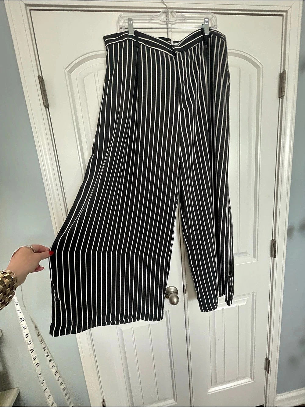 Tronjori Women High Waist Wide Leg Long Palazzo Pants Size 16/2X